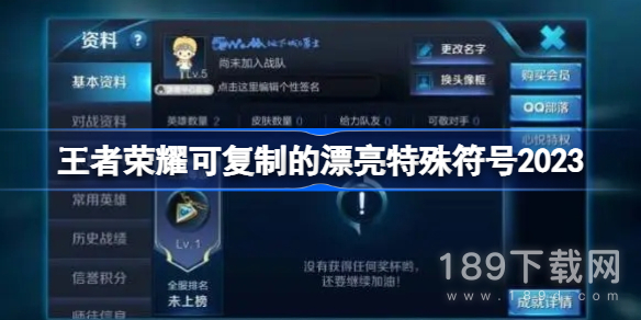 王者荣耀可复制的漂亮特殊符号有哪些 王者荣耀可复制的漂亮特殊符号大全