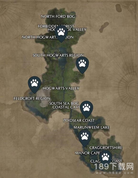 霍格沃茨之遗神奇动物蒲绒绒巢穴位置在哪 霍格沃茨之遗蒲绒绒Puffskin巢穴世界地图位置