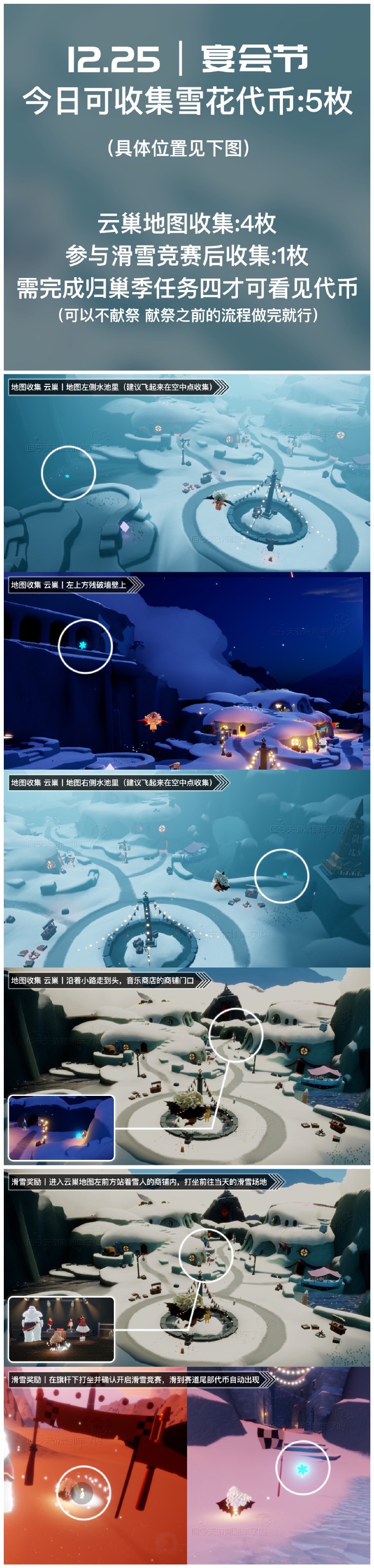 光遇12月25日雪花币在哪-光遇12.25宴会节代币位置2023